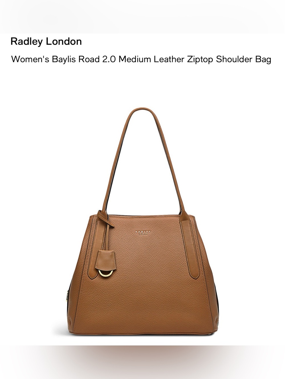 RADLEY LONDON Medium Zip-Top Shoulder Bag w/ Tag, and Duster Bag